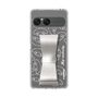 スリムプロテクションケース - STAND & RING RIBBON Silver［ マイメロディ - リボン - フェイス ］