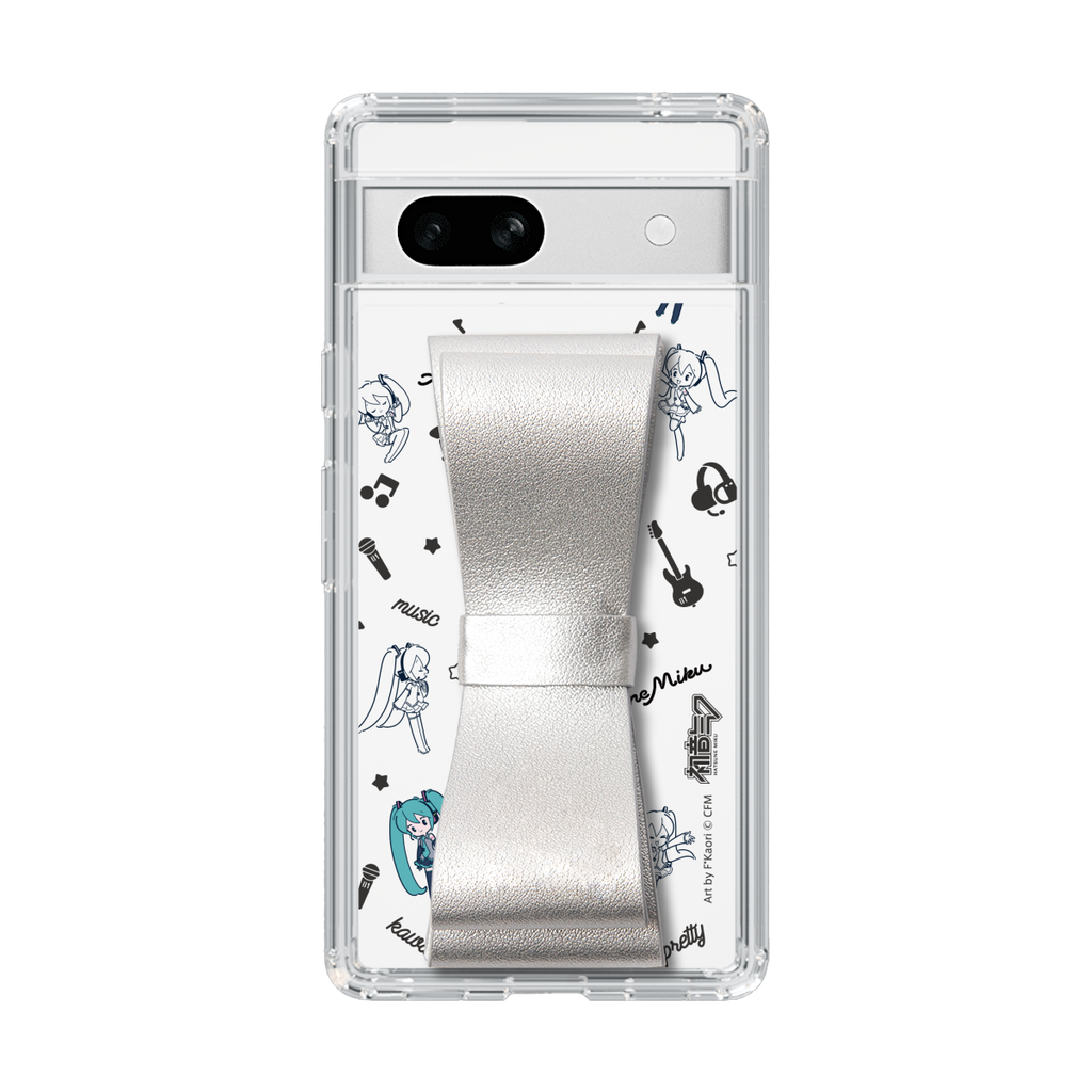 初音ミク - リボン - インストルメント - モノクロ