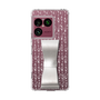 スリムプロテクションケース - STAND & RING RIBBON Silver［ ひみつのアッコちゃん - 飾り模様 ］