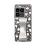 スリムプロテクションケース - STAND & RING RIBBON Silver［ シナぷしゅ - もよう ］