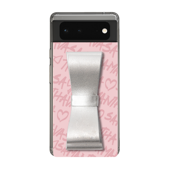 スリムプロテクションケース - STAND & RING RIBBON Silver［ Samantha Thavasa - スクリッタ - ピンク ］