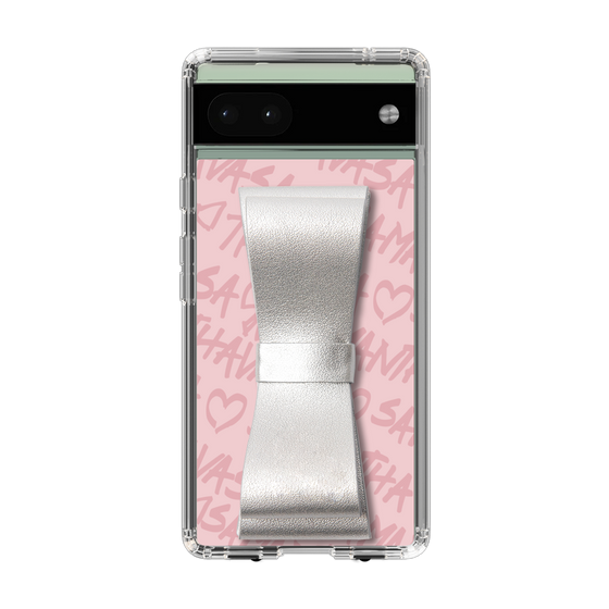 スリムプロテクションケース - STAND & RING RIBBON Silver［ Samantha Thavasa - スクリッタ - ピンク ］