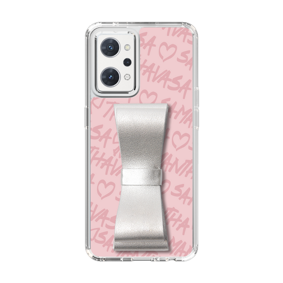 スリムプロテクションケース - STAND & RING RIBBON Silver［ Samantha Thavasa - スクリッタ - ピンク ］