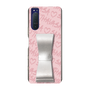 スリムプロテクションケース - STAND & RING RIBBON Silver［ Samantha Thavasa - スクリッタ - ピンク ］