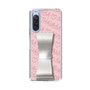 スリムプロテクションケース - STAND & RING RIBBON Silver［ Samantha Thavasa - スクリッタ - ピンク ］