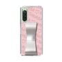 スリムプロテクションケース - STAND & RING RIBBON Silver［ Samantha Thavasa - スクリッタ - ピンク ］