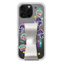 スリムプロテクションケース - STAND & RING RIBBON Silver［ キャンディーカリエス - ステッカー ］