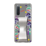 スリムプロテクションケース - STAND & RING RIBBON Silver［ キャンディーカリエス - ステッカー ］