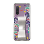 スリムプロテクションケース - STAND & RING RIBBON Silver［ キャンディーカリエス - ステッカー ］