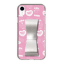 スリムプロテクションケース - STAND & RING RIBBON Silver［ エスターバニー - Pattern ］