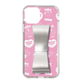 スリムプロテクションケース - STAND & RING RIBBON Silver［ エスターバニー - Pattern ］