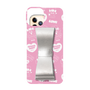 スリムプロテクションケース - STAND & RING RIBBON Silver［ エスターバニー - Pattern ］