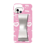 スリムプロテクションケース - STAND & RING RIBBON Silver［ エスターバニー - Pattern ］