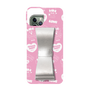 スリムプロテクションケース - STAND & RING RIBBON Silver［ エスターバニー - Pattern ］
