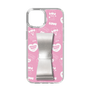 スリムプロテクションケース - STAND & RING RIBBON Silver［ エスターバニー - Pattern ］