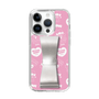 スリムプロテクションケース - STAND & RING RIBBON Silver［ エスターバニー - Pattern ］