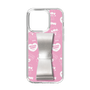 スリムプロテクションケース - STAND & RING RIBBON Silver［ エスターバニー - Pattern ］