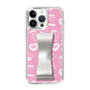 スリムプロテクションケース - STAND & RING RIBBON Silver［ エスターバニー - Pattern ］