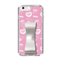 スリムプロテクションケース - STAND & RING RIBBON Silver［ エスターバニー - Pattern ］