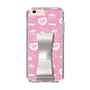 スリムプロテクションケース - STAND & RING RIBBON Silver［ エスターバニー - Pattern ］
