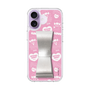 スリムプロテクションケース - STAND & RING RIBBON Silver［ エスターバニー - Pattern ］
