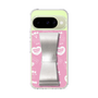 スリムプロテクションケース - STAND & RING RIBBON Silver［ エスターバニー - Pattern ］
