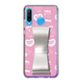 スリムプロテクションケース - STAND & RING RIBBON Silver［ エスターバニー - Pattern ］