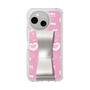 スリムプロテクションケース - STAND & RING RIBBON Silver［ エスターバニー - Pattern ］