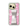 スリムプロテクションケース - STAND & RING RIBBON Silver［ エスターバニー - Pattern ］