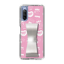 スリムプロテクションケース - STAND & RING RIBBON Silver［ エスターバニー - Pattern ］