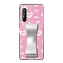 スリムプロテクションケース - STAND & RING RIBBON Silver［ エスターバニー - Pattern ］