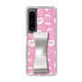 スリムプロテクションケース - STAND & RING RIBBON Silver［ エスターバニー - Pattern ］