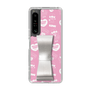 スリムプロテクションケース - STAND & RING RIBBON Silver［ エスターバニー - Pattern ］