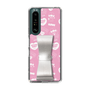 スリムプロテクションケース - STAND & RING RIBBON Silver［ エスターバニー - Pattern ］