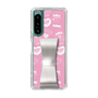 スリムプロテクションケース - STAND & RING RIBBON Silver［ エスターバニー - Pattern ］