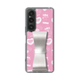 スリムプロテクションケース - STAND & RING RIBBON Silver［ エスターバニー - Pattern ］