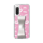 スリムプロテクションケース - STAND & RING RIBBON Silver［ エスターバニー - Pattern ］