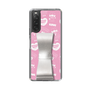 スリムプロテクションケース - STAND & RING RIBBON Silver［ エスターバニー - Pattern ］