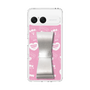 スリムプロテクションケース - STAND & RING RIBBON Silver［ エスターバニー - Pattern ］