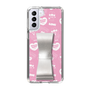 スリムプロテクションケース - STAND & RING RIBBON Silver［ エスターバニー - Pattern ］