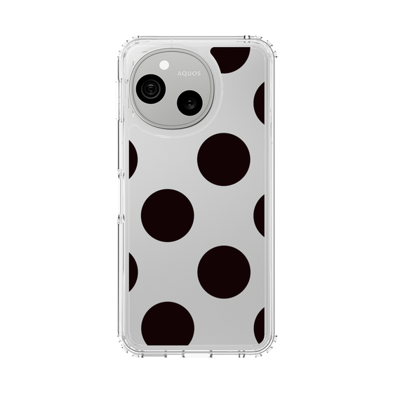 スリムプロテクションケース［ シンプルドット - Black ］