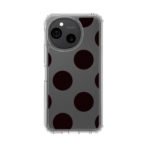 スリムプロテクションケース［ シンプルドット - Black ］