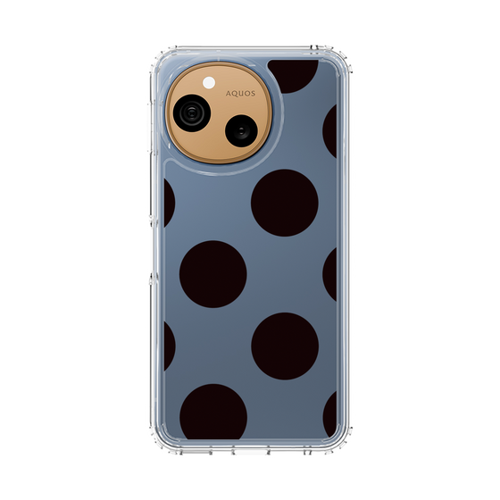 スリムプロテクションケース［ シンプルドット - Black ］