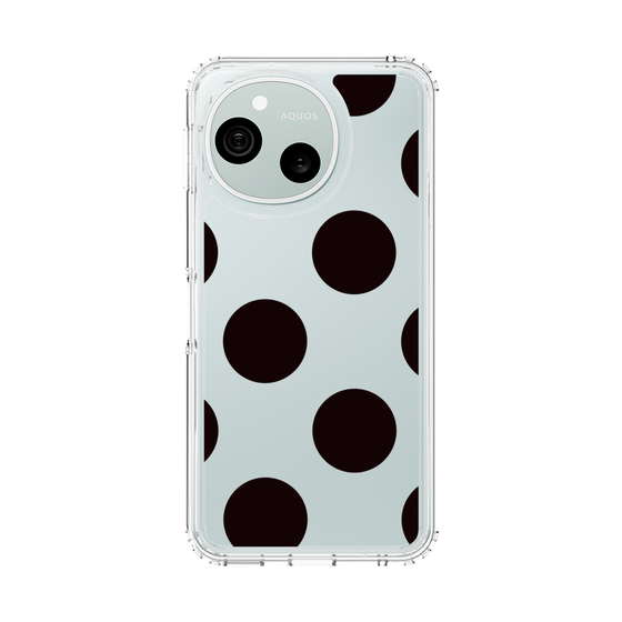 スリムプロテクションケース［ シンプルドット - Black ］