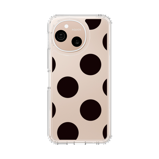 スリムプロテクションケース［ シンプルドット - Black ］