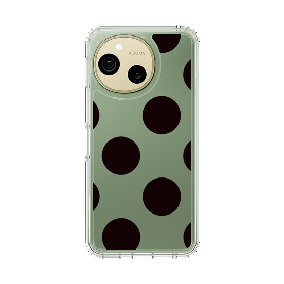 スリムプロテクションケース［ シンプルドット - Black ］