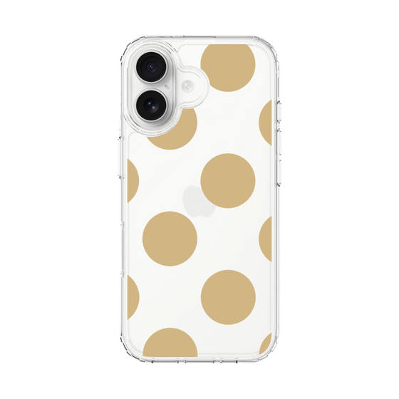 スリムプロテクションケース［ シンプルドット - Beige ］