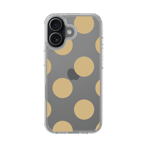 スリムプロテクションケース［ シンプルドット - Beige ］