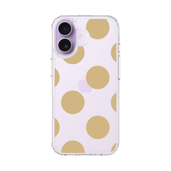 スリムプロテクションケース［ シンプルドット - Beige ］
