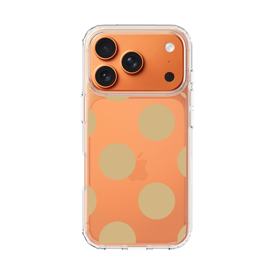 スリムプロテクションケース［ シンプルドット - Beige ］